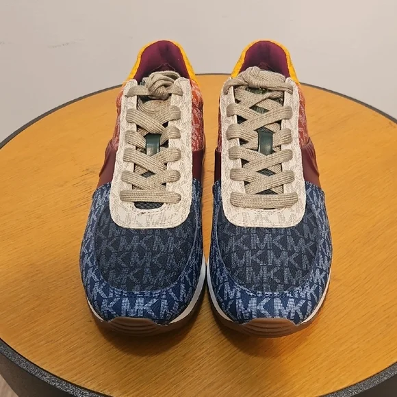 Michael Kors Blue and Red Patterned Sneakers - Picture 8 of 9